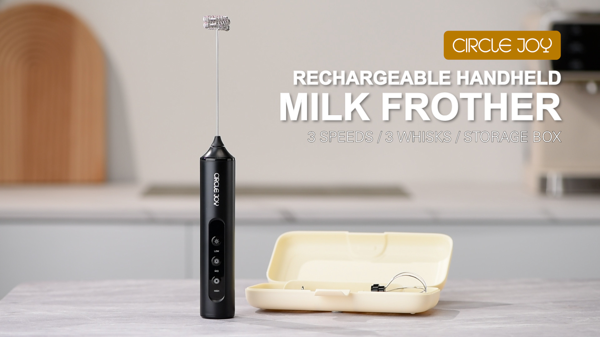 Amazon.com: CIRCLE JOY Rechargeable Handheld Milk Frother Wand